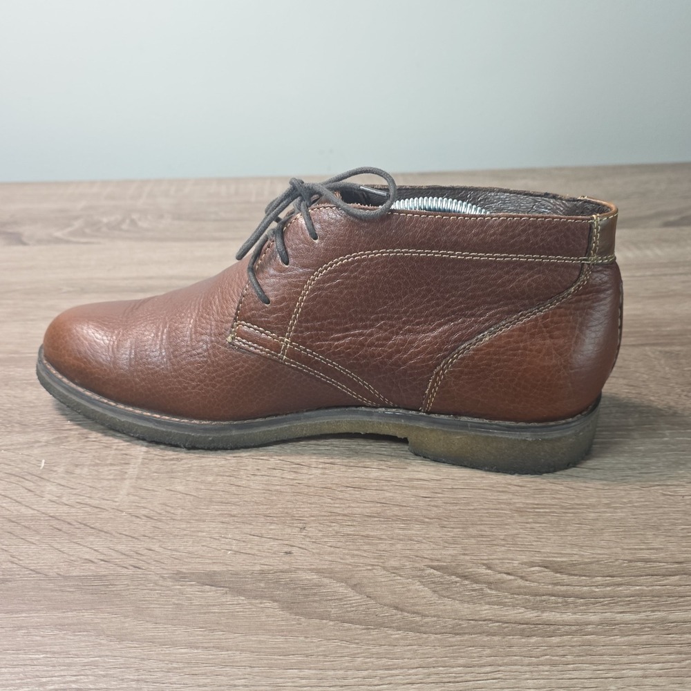 Johnston & Murphy Mens Brown Pebbled Leather Chukka Boots 59-12363 Size 10M - Picture 10 of 11